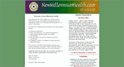 Desktop Screenshot of newmillenniumhealth.com